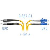 Патчкорд оптический LC/UPC-FC/UPC SM G.657.A1 Duplex 5 метров SNR SNR-PC-LC/UPC-FC/UPC-DPX-A-5m